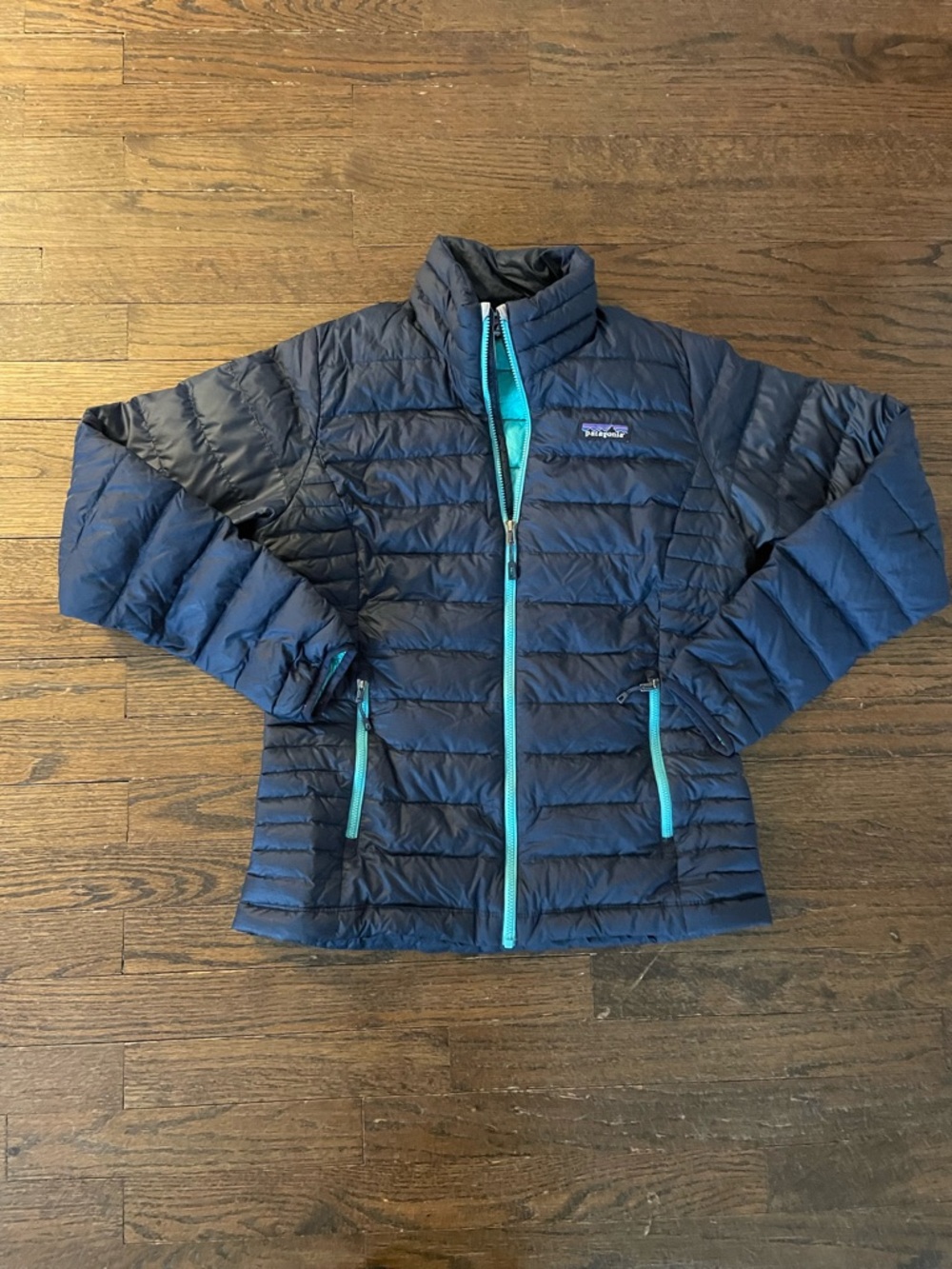 Patagonia Down Jacket Women Size Small Navy